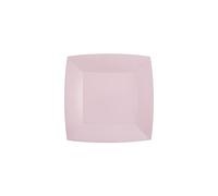 Santex mariage Générique - 10 ASSIETTES CARTON BIO CARRÉES 18CM ROSE CLAIR