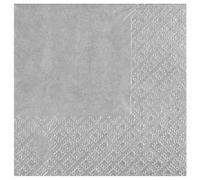 Santex mariage Lot de 25 Petites Serviettes Cocktail 20x21cm, Argent