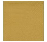 Santex mariage Lot de 25 Petites Serviettes Cocktail 20x21cm, Or