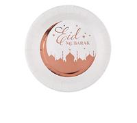 Santex mariage Paquet de 10 Assiettes orientales Eid Mubarak 22,5cm