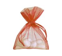 Santex mariage Sachet de 10 Bourses Organdi à Lacet, Terracotta