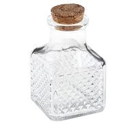 Santex - Pot CARRÉ Vintage Verre 4X4X7CM Transparent