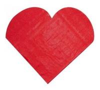 Santex serviette de table coeur rouge G