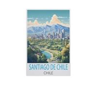 Santiago De Chile Chile，Puzzle 1000 Pieces of Paper Puzzles Suitable for Adults Children Families Stress Relief Puzzle Games（26x38cm）-FQ55