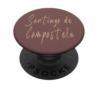 Santiago de Compostelle Espagne Design Vintage élégant PopSockets PopGrip Adhésif