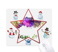 Santiago du Chili City Tapis de souris aquarelle Motif bonhomme de neige