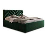 Santiago - lit coffre - 160x200 - sommier inclus - en velours - Vert