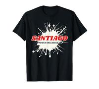 Santiago Power Unleashed Red Name Design T-Shirt Graphique avec Valeur