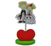 Santiago y Cia Clip mémo en bois représentant un couple nouvellement marié - 3 modèles différents disponibles ornements, multicolore, non applicable