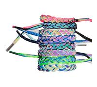 Santiago y Cia Ornement Bracelet en cordon tressé avec fermeture à nœud coulissant en matériau réfléchissant, Taille unique, Métal, Il ne s'agit pas d'une pierre précieuse