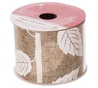 Santiago y Cia Présentoir avec 12 Rubans de Noël en Jute. Couleur Naturelle. Dimensions : 270 x 6 cm décoration, Multicolore, Non Applicable