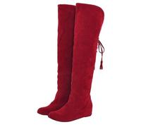 Santiags Femme Western Bottine À Lacets Bottines Bout Rond Botte Automne Hiver Botte De Neige Fourrée Chaud Bottes Couleur Unie Boot Plates Chaussure 35-43 Cuissarde Haute Femme Grande Taille