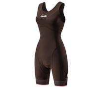 Santic Combinaison de triathlon rembourrée pour femme - Combinaison de triathlon - Une pièce - Sans manches - Combinaison de cyclisme - Séchage rapide - Perte de poids, marron, L