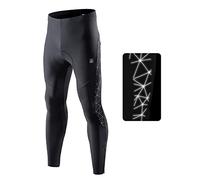 Santic Cyclisme Pantalons Homme,VTT Pantalon de Vélo Cycliste Respirant Rembourré 4D Gel Collant Long pour Cyclisme,Moto,VTT,MTB (Noir-018, XXL)