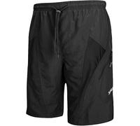 Santic Shorts de vélo pour Hommes，Séchage Rapide Cuissard pour Cycliste avec 4D Rembourrage Pantalons Court de Vélo pour Jogging VTT Randonnée Montagne ou Route Sports Respirants,Noir L