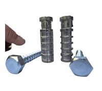 SANTIE Ancrage de boucliers longs en alliage de zinc de 0,95 cm x 6,3 cm avec boulons bas de caisse lg.3" (lot de 12)