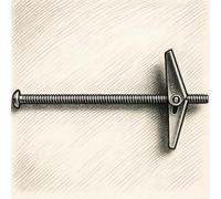 SANTIE Lot de 25 boulons à bascule galvanisés avec vis à tête ronde Phillips 5/16 po x 3 po