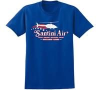 Santini Air Airwolf Inspired T-Shirt - Retro 80s USA Helicopter Stunt TV Tee Mens