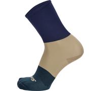 SANTINI Chaussettes de cyclisme classiques - BIG BENGAL - Beige/Bleu XS