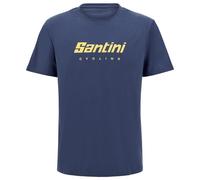 Santini Short Sleeve T-shirt Bleu S Blue