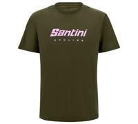 Santini - Coloured Branded T-Shirt - T-shirt - XL - verde militare