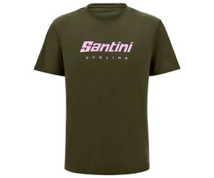 Santini - Coloured Branded T-Shirt - T-shirt - XL - verde militare