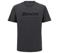 Santini - Coloured Branded T-Shirt - T-shirt - XXL - grigio asfalto