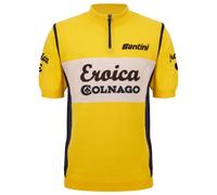 Maillot Santini x Eroica Colnago Wool manches courtes jaune - L