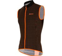 SANTINI gilet de vélo - NEBULA WIND - orange/noir XS