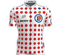Santini GPM Polka Dot SS Jersey Replica, blanc/rouge
