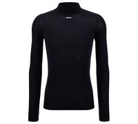 SANTINI Langarm-Lana Radunterhemd, für Herren, Größe M|SANTINI Lana Long Sleeve noir