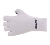 Santini Madss Short Gloves Blanc L White