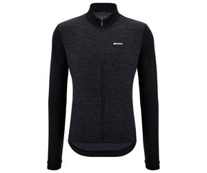 Santini - Pure Block Colour Thermal Cycling Jersey - Maillot de cyclisme - XXL - black