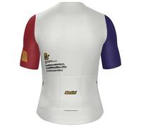 Santini Tdf Grand Depart Lille 2025 Short Sleeve Jersey Blanc M Print