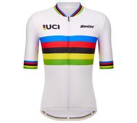 Santini Uci World Champion 2025 Short Sleeve Jersey Blanc L Homme Print