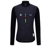 Maillot Santini x UCI World Champion manches longues noir - Coupe Slim - M