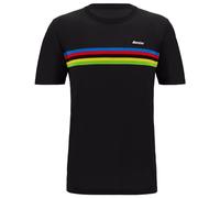 Santini Uci World Champion Short Sleeve T-shirt Noir S Homme Black