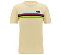 Santini Uci World Champion Short Sleeve T-shirt Jaune XL Homme White