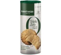 SANTIVERI Biscuits originaux Triple Zero, biscuits croustillants à l'avoine, haute fibre, sans édulcorants, sans sucre ajouté ni gluten, végétaliens, 200 g
