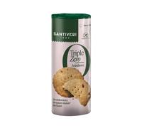SANTIVERI Biscuits triple zéro canneberge, biscuits croustillants avec avoine complète et myrtilles rouges, haute fibre, sans édulcorants, sans sucre ajouté ni gluten, végétaliens, 205 g