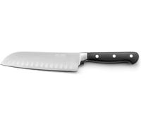 Santoku Knife-Coat of Arms-13 C Stainless Steel,Satin Finish-Blade 18 cm-Black