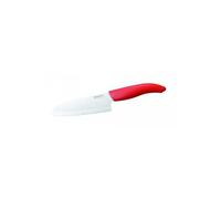 Santoku, lame blanche 14cm manche rouge KYOCERA
