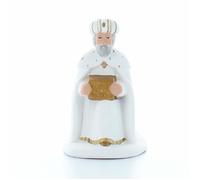 Santon de Provence - Palais du Rosaire - Melchior - 9 cm - Terre cuite - Style épuré