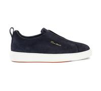 Santoni - Baskets Slip-On en Daim - Homme - Chaussures - Bleu - Taille: 45 1/2 EU