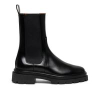 Santoni - Bottes de combat en cuir élégantes - Femme - Chaussures - Noir - Taille: 36 EU