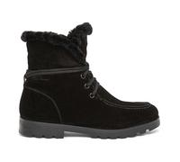 Santoni - Bottine en daim avec fourrure - Femme - Chaussures - Noir - Taille: 36 EU