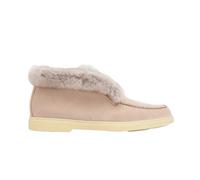 Santoni - Bottines Desert en Daim Rose Doublées de Fourrure - Femme - Chaussures - Rose - Taille: 40 EU