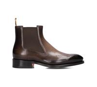 Santoni - Chelsea Brogue Boot - Homme - Chaussures - Beige - Taille: 40 1/2 EU