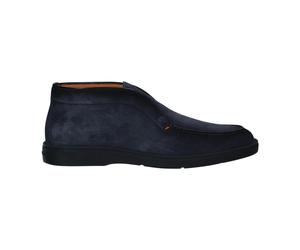 Santoni - Mocassin Bleu Élégant Détails Orange - Homme - Chaussures - Bleu - Taille: 41 EU