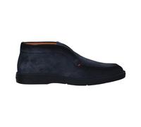 Santoni - Mocassin Bleu Élégant Détails Orange - Homme - Chaussures - Bleu - Taille: 43 1/2 EU